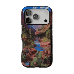 Red Rock Canyon Wild Cactus Landscape Shockproof Anti-slip iPhone Case