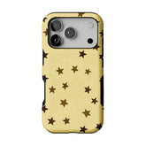 Casual Scattered Coffee Brown Star Shockproof Anti-slip iPhone Case