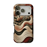 Vintage Crochet Knit Landscape Forest Nature Art iPhone Cover