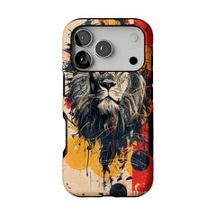 Graffiti Splash Ink Sketch Lion Head Street Art Shockproof iPhone Case