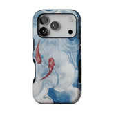 Vintage Lucky Koi Oil Painting Phone Case, Shockproof iPhone Cover