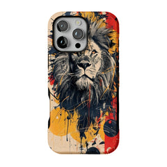 Graffiti Splash Ink Sketch Lion Head Street Art Shockproof iPhone Case