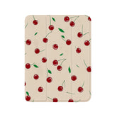 Cute Watercolor Cherry Leaf Anti-Scratch Magnetic Tri-Fold iPad Case