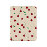 Cute Watercolor Cherry Leaf Anti-Scratch Magnetic Tri-Fold iPad Case