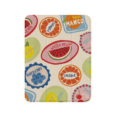 Cream Base Retro Multi Fruit Label Cute Cottage Minimal iPad Cover