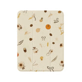 Off White Soft Earth Tone Fall Acorn Twig Minimal Cottage iPad Cover