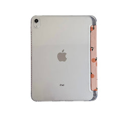 Cute Minimal Orange Leaf Anti-Scratch Magnetic Tri-Fold iPad Case