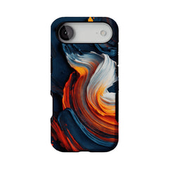 Impasto Swirl Fluid Paint Abstract Phone Case, Modern Art iPhone Protective Cover