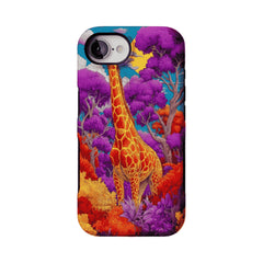 Bright Colorful Giraffe Jungle Phone Case, Anti-slip Shockproof Trendy iPhone Cover