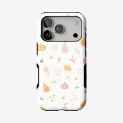 Cute Pink Orange Pumpkin Leaf Anti-Scratch Shockproof iPhone Case
