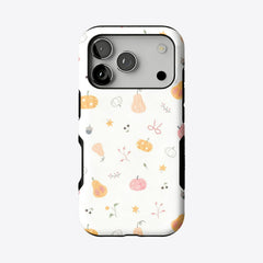 Cute Pink Orange Pumpkin Leaf Anti-Scratch Shockproof iPhone Case