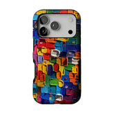 Impasto Oil Painting Phone Case | Abstract Colorful Blocks Art Cover for iPhone