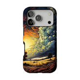 Van Gogh Style Sunset Phone Case | Artistic Oil Painting Shockproof Case for iPhone