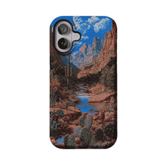 Red Rock Canyon Wild Cactus Landscape Shockproof Anti-slip iPhone Case