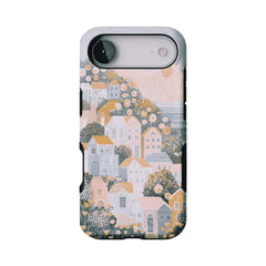 Cute Floral Hillside Cottage Shockproof Anti-slip Pastel iPhone Case