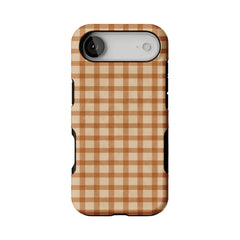 Classic Warm Gingham Plaid Shockproof Anti-slip iPhone Case