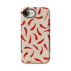 Bright Red Chili Pepper Vegetable Art Shockproof iPhone Case
