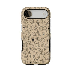 Kraft Beige Base Hand Drawn Autumn Farm Minimal iPhone Cover