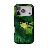 Cute Frog Monstera Tropical Phone Case | Aesthetic Jungle Shockproof Cover