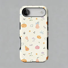 Cute Pink Orange Pumpkin Leaf Anti-Scratch Shockproof iPhone Case