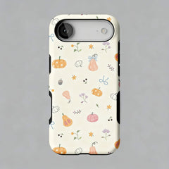 Cute Pink Orange Pumpkin Leaf Anti-Scratch Shockproof iPhone Case