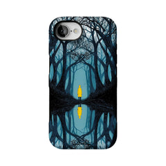 Dark Fairy Tale Forest Phone Case | Symmetric Yellow Raincoat Kid Shockproof Cover