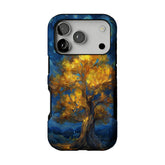 Van Gogh Swirl Starry Sky Golden Autumn Tree Oil Painting Shockproof iPhone Case