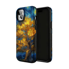 Van Gogh Swirl Starry Sky Golden Autumn Tree Oil Painting Shockproof iPhone Case
