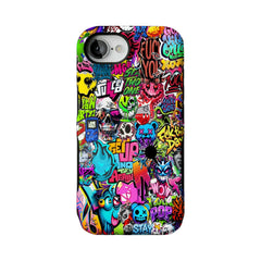Sticker Bomb Graffiti Phone Case, Streetwear Cover for iPhone