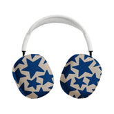 Star Pattern AirPods Max Case Navy Blue Cream Minimalist Protective