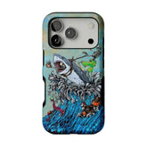 Skeleton Shark Tattoo Art Phone Case, Surf Punk Cover for iPhone
