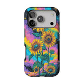 Psychedelic Rainbow Galaxy Sunflower Shockproof Anti-slip iPhone Case