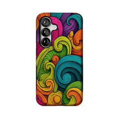 Aesthetic Psychedelic Rainbow Swirl Tough Samsung Case