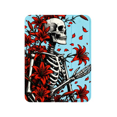 Gothic Skeleton Floral iPad Case