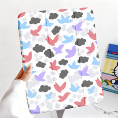 Hand Drawn Bird Illustration iPad Case Pastel Cloud Soft Protective