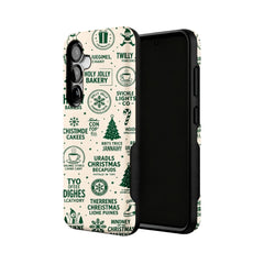 Hand Painted Christmas Graffiti Art Samsung Case Retro Winter Forest