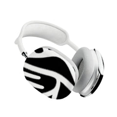 Zebra Print AirPods Max Case Black White Animal Stripe Protective TPU