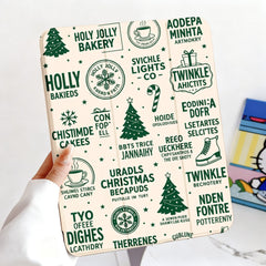Retro Christmas Graffiti iPad Case