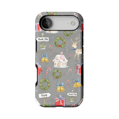 Watercolor Christmas iPhone Case Deer Forest Soft TPU Protective