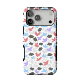 Hand Drawn Bird Illustration iPhone Case Pastel Sky Soft Protective