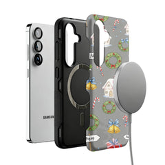 Watercolor Christmas Deer Samsung Phone Case Protective Anti Yellowing