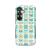 Tropical Palm Vibes Samsung Galaxy Case Vintage Floral Protective Soft