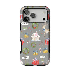 Watercolor Christmas iPhone Case Deer Forest Soft TPU Protective