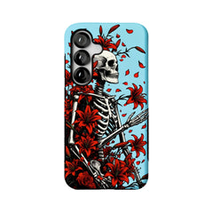 Gothic Skeleton Floral Phone Case for Samsung Galaxy