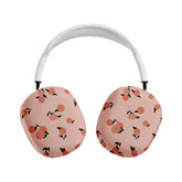 Watercolor Peach Orange AirPods Max Case Healing Forest Hand Painted