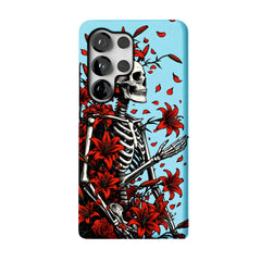 Gothic Skeleton Floral Phone Case for Samsung Galaxy