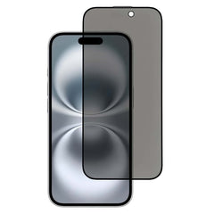 Silk print privacy tempered glass screen protector shown over a smartphone