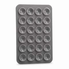 Gray silicone suction phone holder for cases