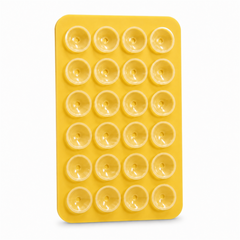 Yellow silicone suction phone holder for cases