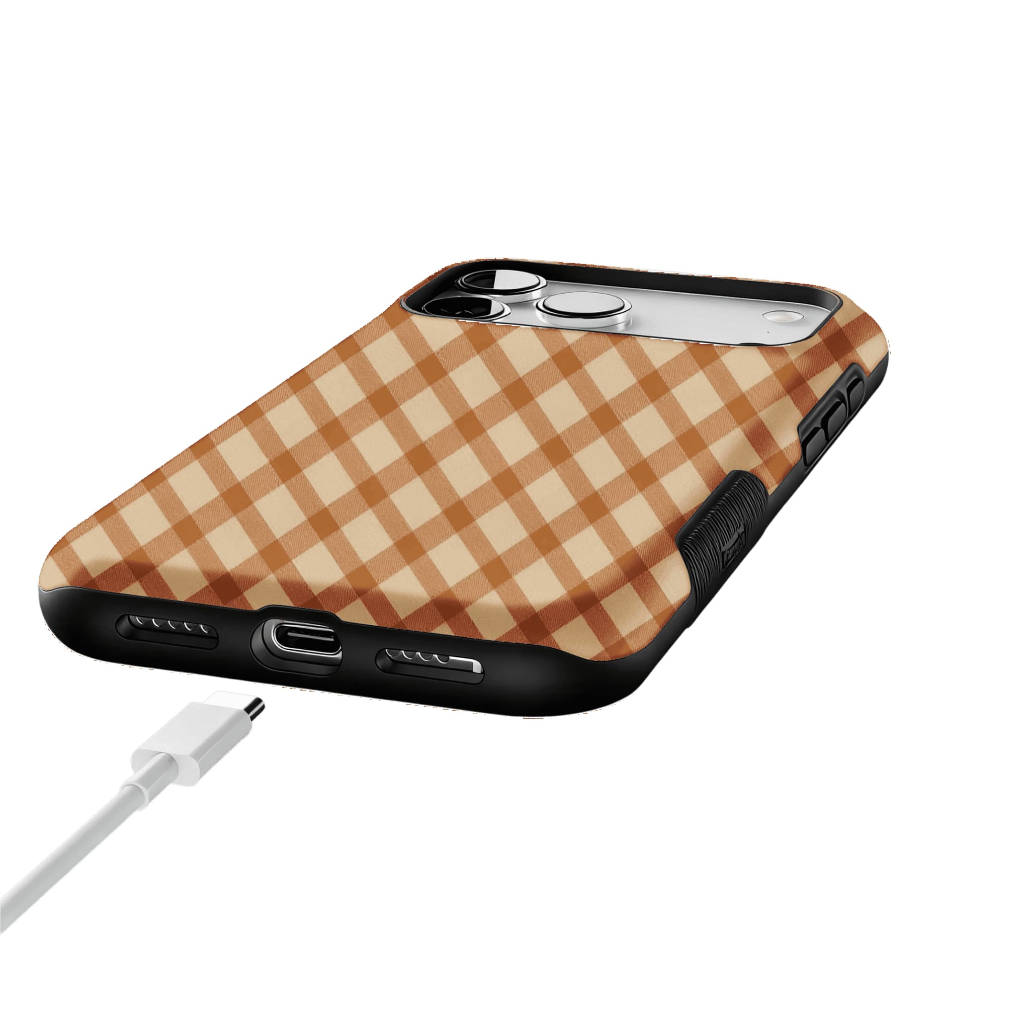 Classic Warm Gingham Plaid Shockproof Anti-slip iPhone Case